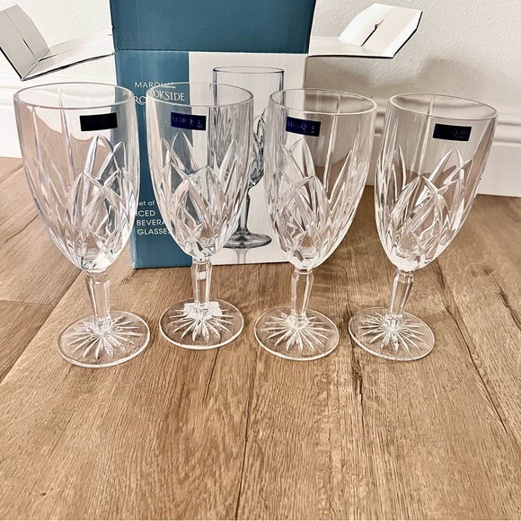 Waterford Marquis Crystal Iced Beverage Glasses Brookside Set of 4 #150281‎ NIB - Picture 1 of 11
